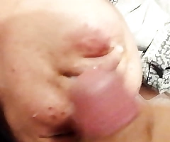 Bbw wifey takes a facial cumshot