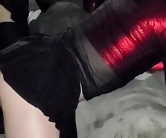 Sissy fuckslut gets hammered fast relating to an increment of deep outlander fuck machine relating to VERY THICK fake penis