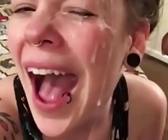Eighteen age teen Slut Takes A Massive Muddy Facial cumshot