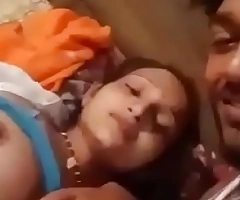 Indian hubby showing the brush wife boob and pussy to us