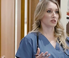 Girlsway Hot Greenhorn Nurse With Obese Knockers Has A Wet Cum-hole Formation With Her Dominant