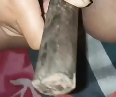 Indian sexy horny wife muterbate with big hard dildo