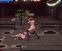 Character inspired in Scarlet Witch (from Marvel) getting fucked in the streets [Solas City Heroes]