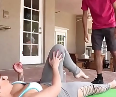 Stepmom dishonouring him yon yoga exercise