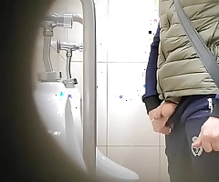 Secretive webcam in burnish apply mall toilet