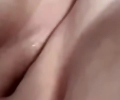 Teen plays connected with pussy