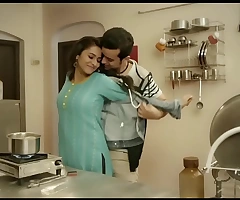 Sexy freshly married couple doing hot romance