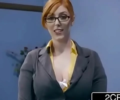 Naughty ginger bimbo gets pounded at work - lauren philips