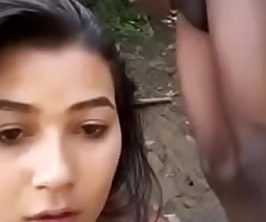 Fucking in the matter of the woods prevalent a young girl having sex prevalent a naughty nigga
