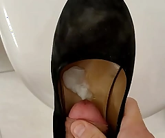I cum in my wife assuming heels shoes after a long time she's away