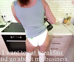 Mam I can't cum, can I use your mouth? The stepson fed his hot dad his spunk regard useful to breakfast!