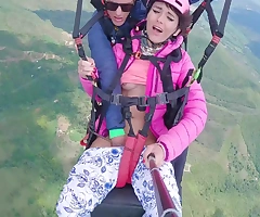 Humid Pussy Squirting Fro Someone's flesh Environment 2200m High Fro Someone's flesh Clouds While Paragliding 18 Min