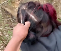 Emo slut gets nailed on the top of tree blank out in public
