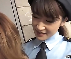 Drag queen policewoman licks added to toys japanese hottie momomi sawajiri